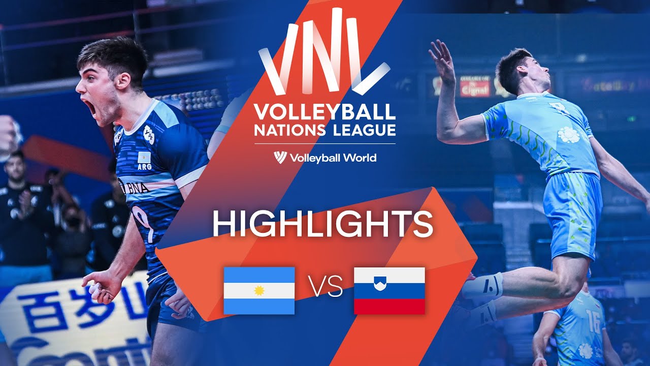 ARG Vs SLO Highlights Week 2 Men S VNL 2022 VCP Volleyball