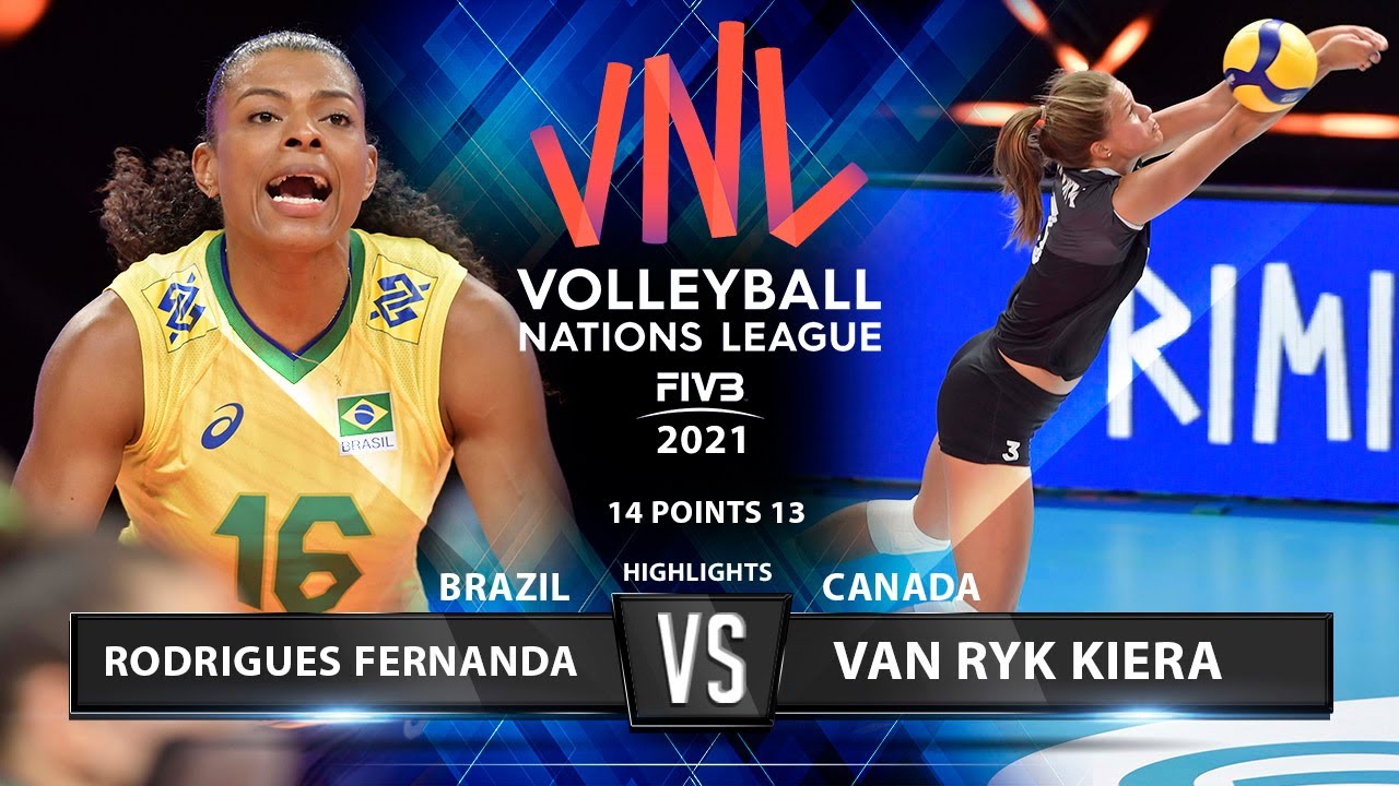 Rodrigues Fernanda VS Van Ryk Kiera Brazil Vs Canada Women S VNL