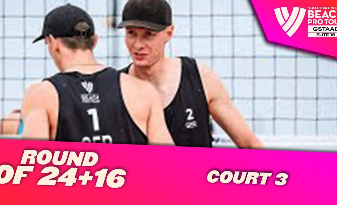 8.7.2022 | 10:00 | Gstaad - Round of 24 + 16 (W+M) | Court 3 | #BeachProTour