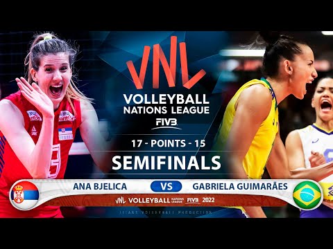 Ana Bjelica vs Gabriela Guimarães | Serbia vs Brazil | Semifinals | Highlights | VNL 2022 (HD)