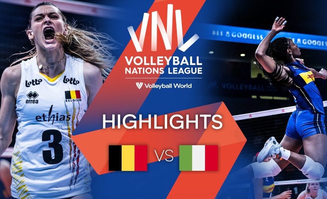 🇧🇪 BEL vs. 🇮🇹 ITA - Highlights Week 1 | Women's VNL 2022