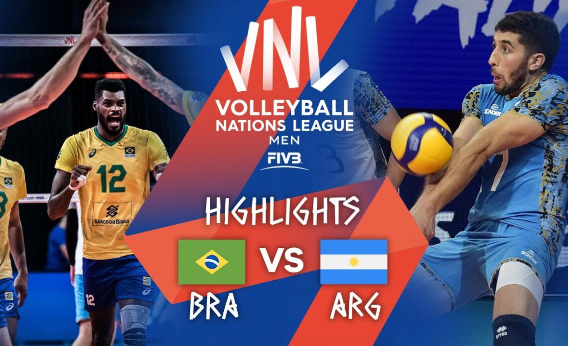 BRA vs. ARG - Highlights Week 1 | Men's VNL 2021