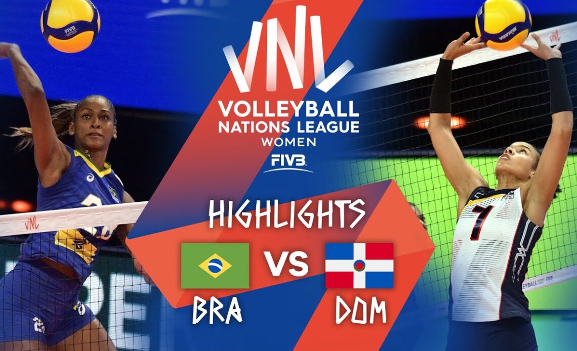 BRA vs. DOM - Highlights Week 1 | Women's VNL 2021