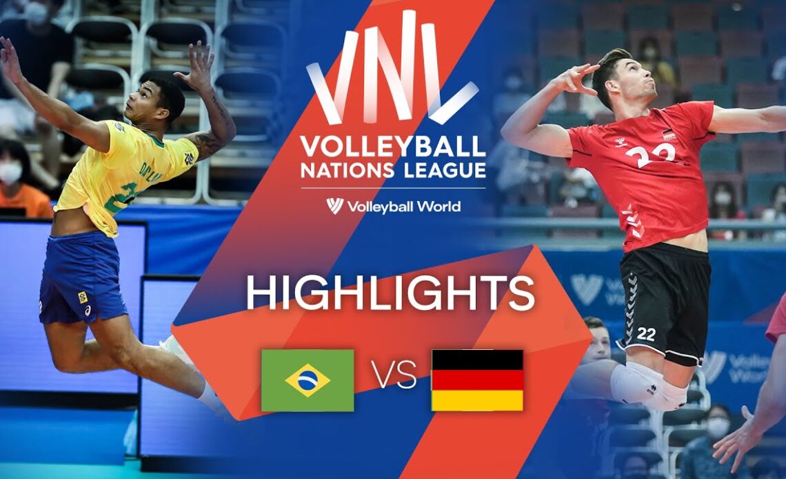 🇧🇷 BRA vs. 🇩🇪 GER - Highlights Week 3 | Men's VNL 2022