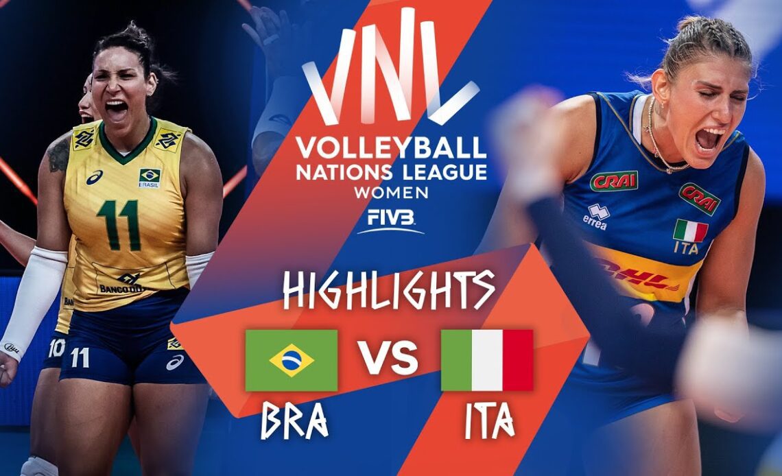 BRA vs. ITA - Highlights Week 2 | Women's VNL 2021