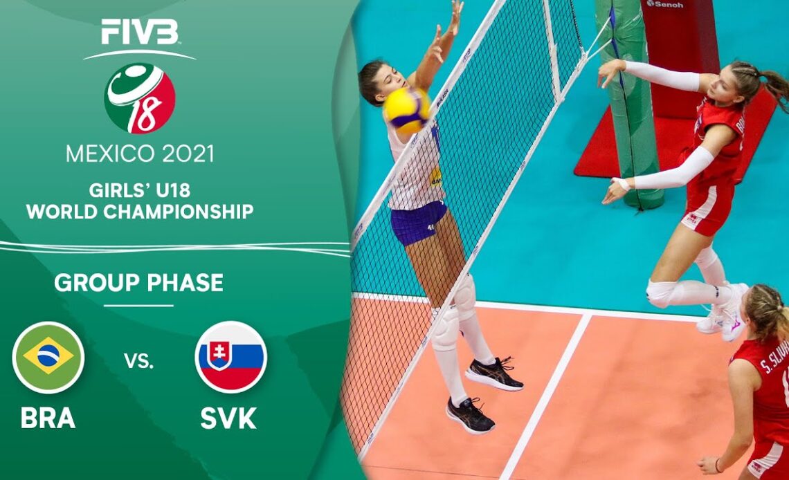 BRA vs. SVK - Group Phase | Girls U18 Volleyball World Champs 2021