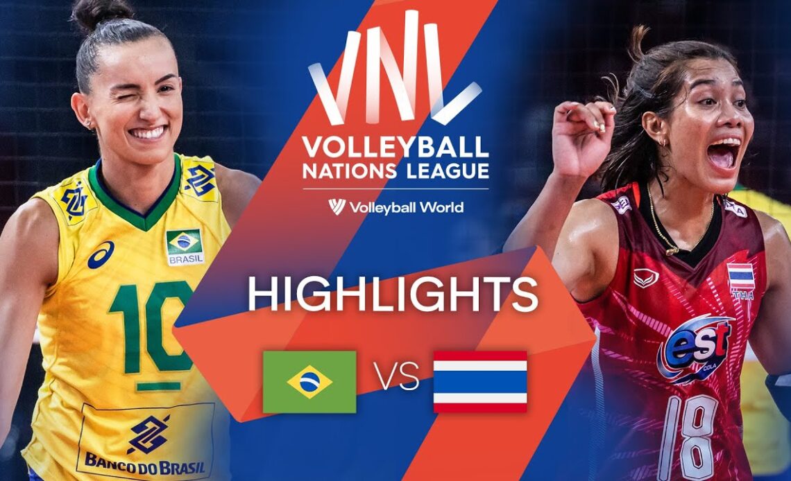 🇧🇷 BRA vs. 🇹🇭 THA - Highlights Week 3 | Women's VNL 2022