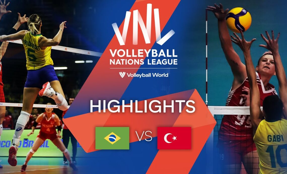 🇧🇷 BRA vs. 🇹🇷 TÜR - Highlights Week 2 | Women's VNL 2022