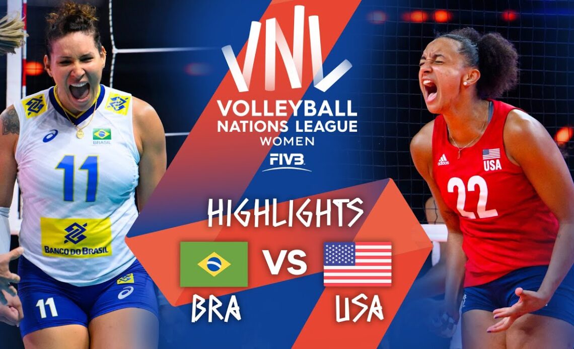 BRA vs. USA - Highlights Week 1 | Women's VNL 2021