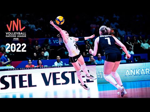 Belgium vs Serbia - Unbelievable Volleyball Digs Saves | Long Rally VNL 2022