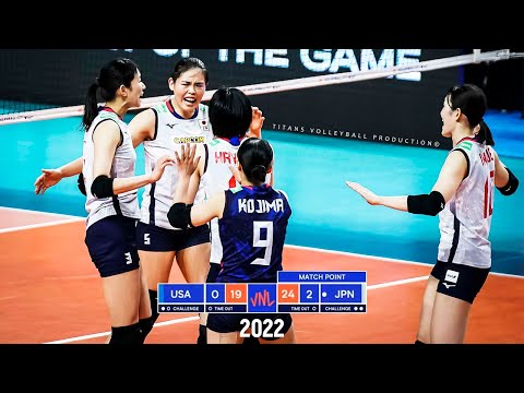 Best Volleyball Attacks - Japan Volleyball team Destroyed USA 3-0 in VNL 2022