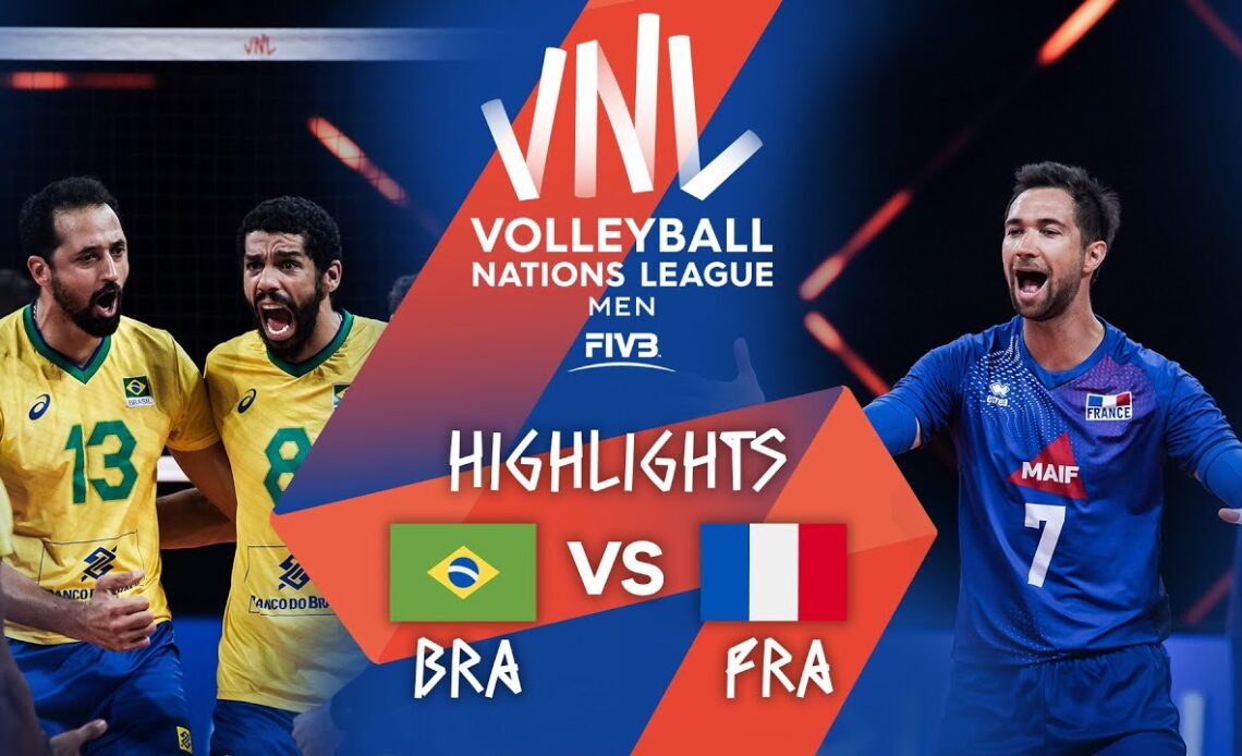 Brazil vs. France - Highlights Semi-Final 1 | Men's VNL 2021