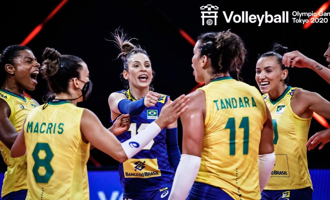 Brilliant Plays of Women's Team Brazil 🇧🇷 2x Olympic Champion! | Volleyball World