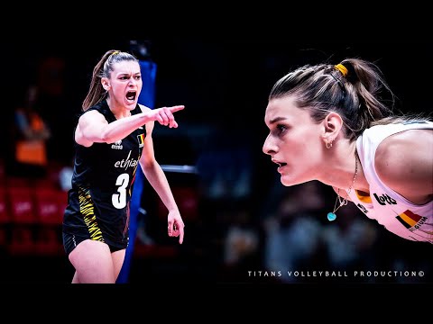 Britt Herbots - Powerful Volleyball Yellow Tiger an VNL 2022