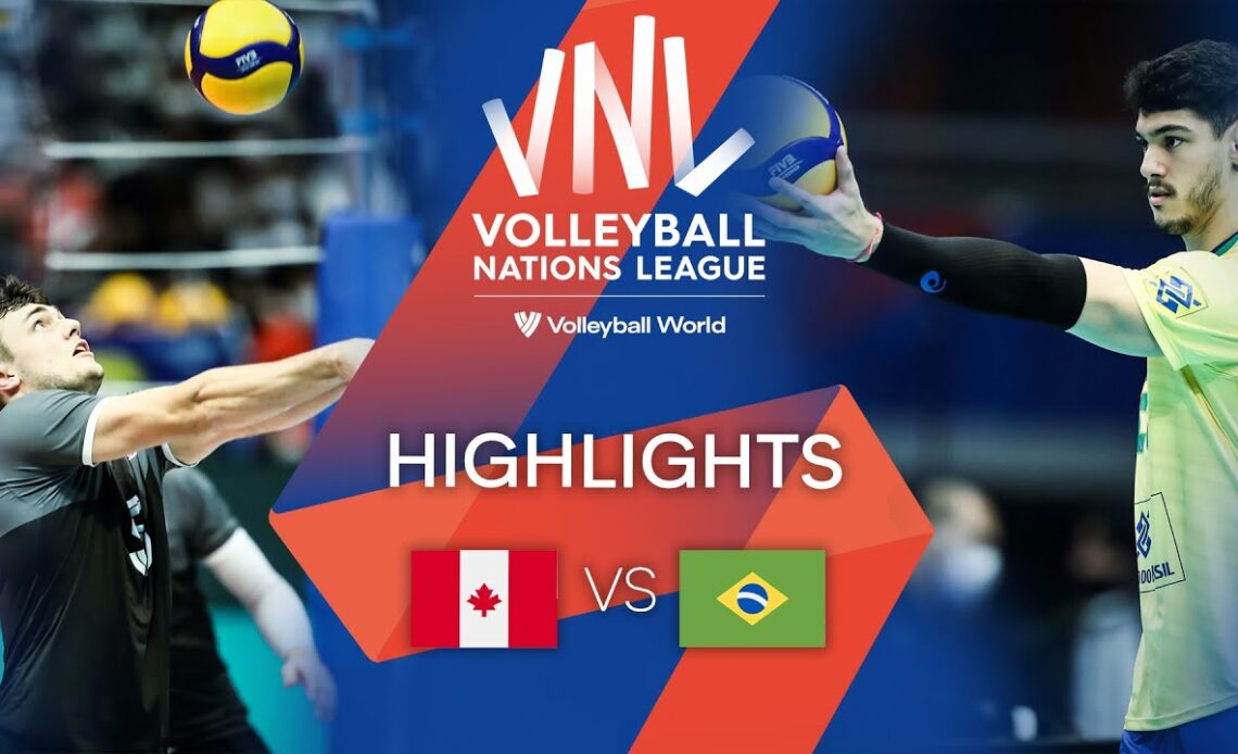 🇨🇦 CAN vs. 🇧🇷 BRA - Highlights Week 3 | Men's VNL 2022