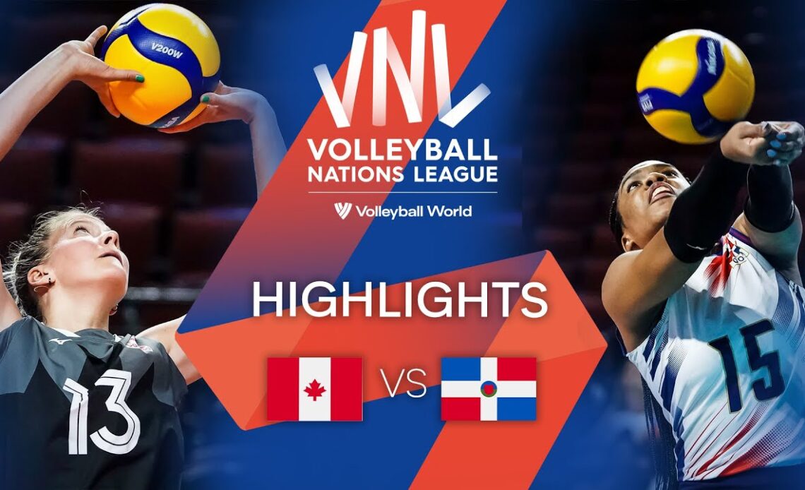 🇨🇦 CAN vs. 🇩🇴 DOM - Highlights Week 1 | Women's VNL 2022