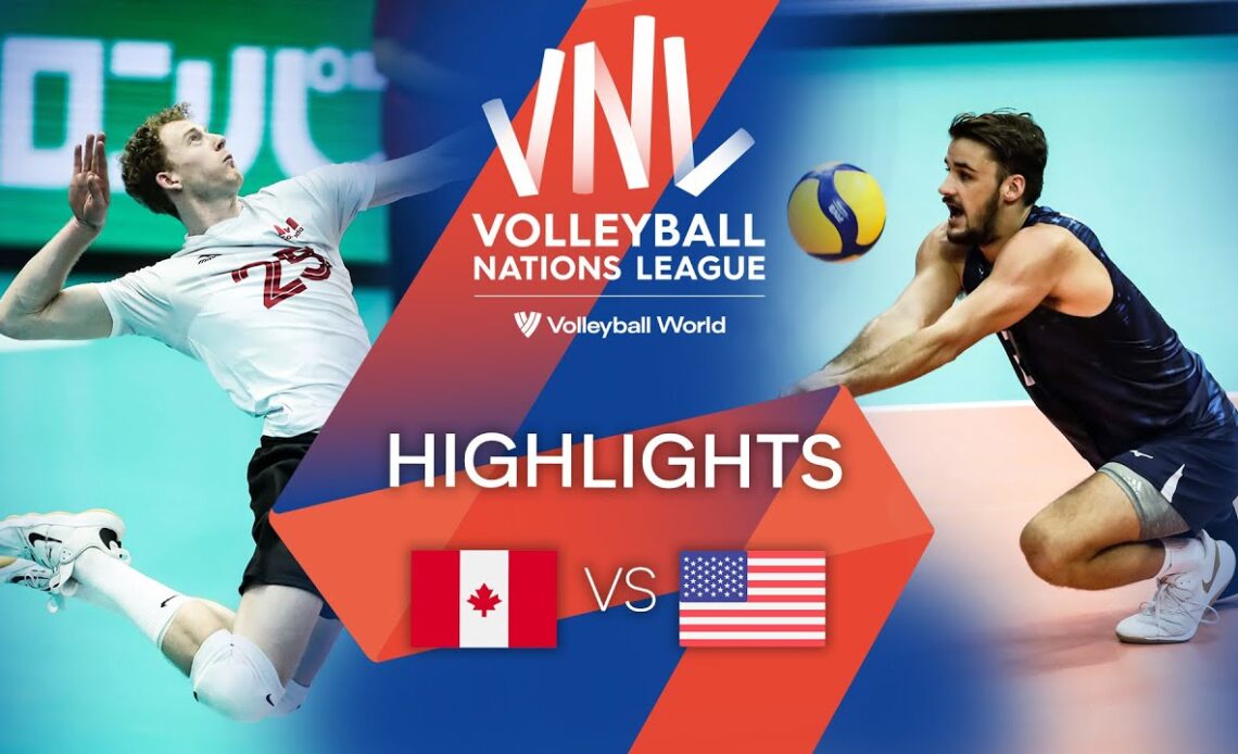 🇨🇦 CAN vs. 🇺🇸 USA - Highlights Week 3 | Men's VNL 2022