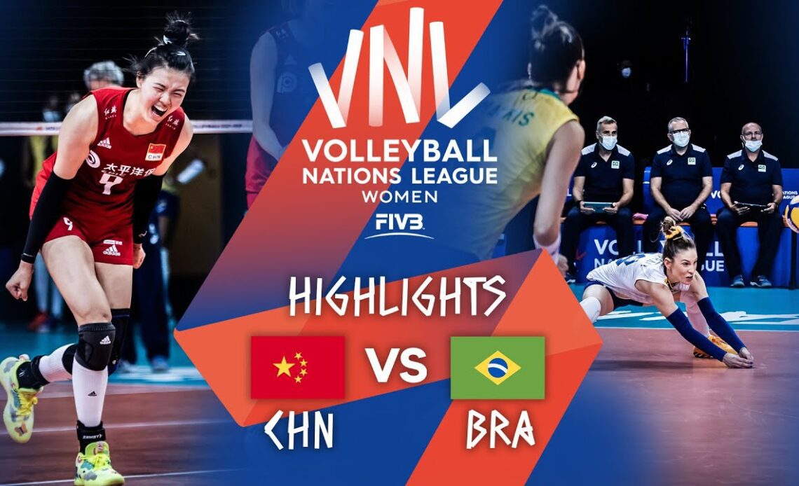 CHN vs. BRA - Highlights Week 3 | Women's VNL 2021
