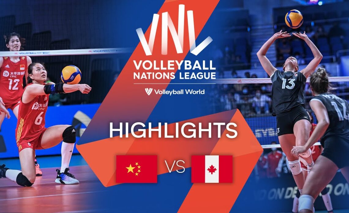 🇨🇳 CHN vs. 🇨🇦 CAN - Highlights Week 2 | Women's VNL 2022