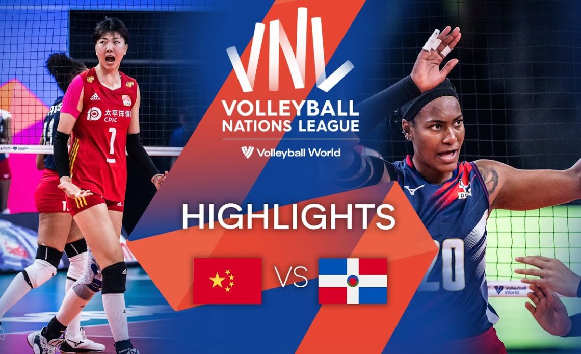 🇨🇳 CHN vs. 🇩🇴 DOM - Highlights Week 3 | Women's VNL 2022