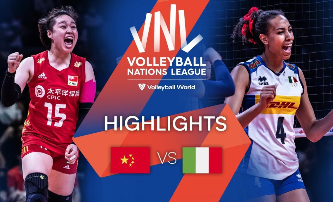 🇨🇳 CHN vs. 🇮🇹 ITA - Highlights Week 1 | Women's VNL 2022