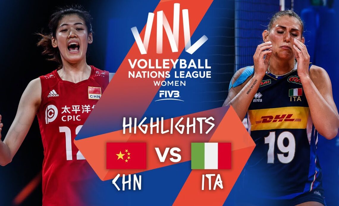 CHN vs. ITA - Highlights Week 4 | Women's VNL 2021