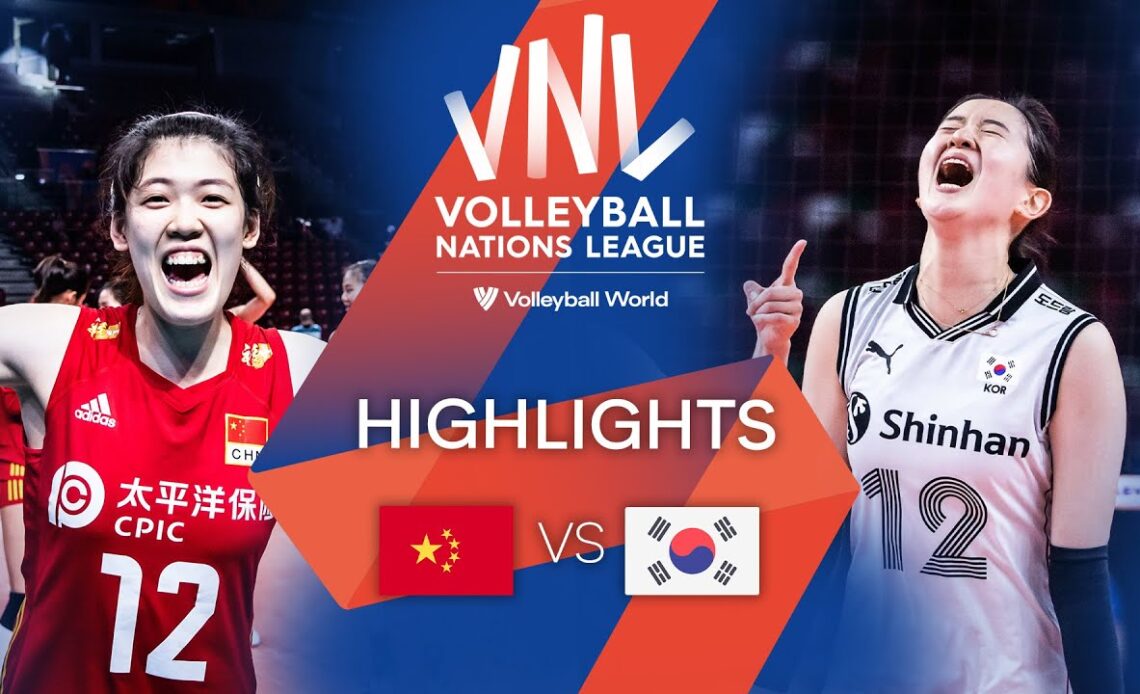 🇨🇳 CHN vs. 🇰🇷 KOR - Highlights Week 3 | Women's VNL 2022