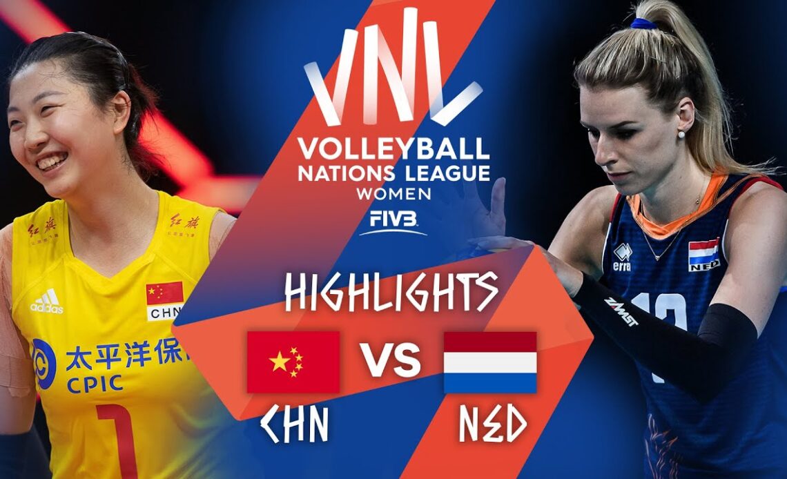 CHN vs. NED - Highlights Week 4 | Women's VNL 2021