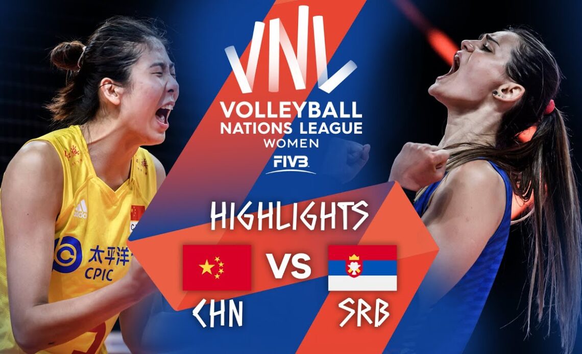 CHN vs. SRB - Highlights Week 3 | Women's VNL 2021