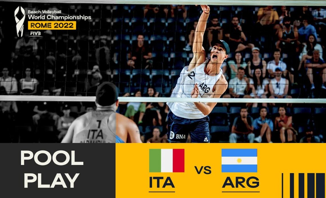 Carambula/Rossi 🇮🇹 vs. Capogrosso N./Capogrosso T 🇦🇷 - Pool Play Highlights Rome #BeachWorldChamps