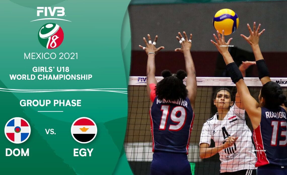 DOM vs. EGY - Group Phase | Full Game Girls | U18 Volleyball World Champs 2021