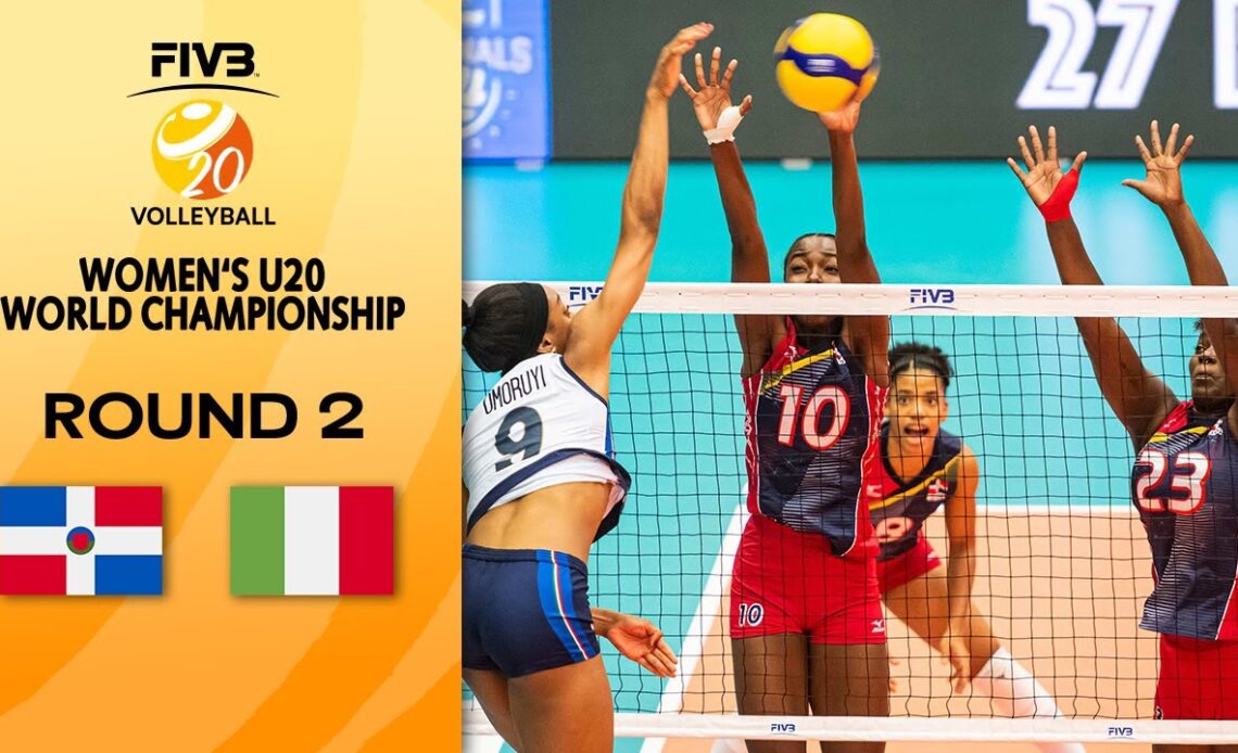 DOM vs. ITA - Full Match | Round 2 | Women's U20 Volleyball World Champs 2021