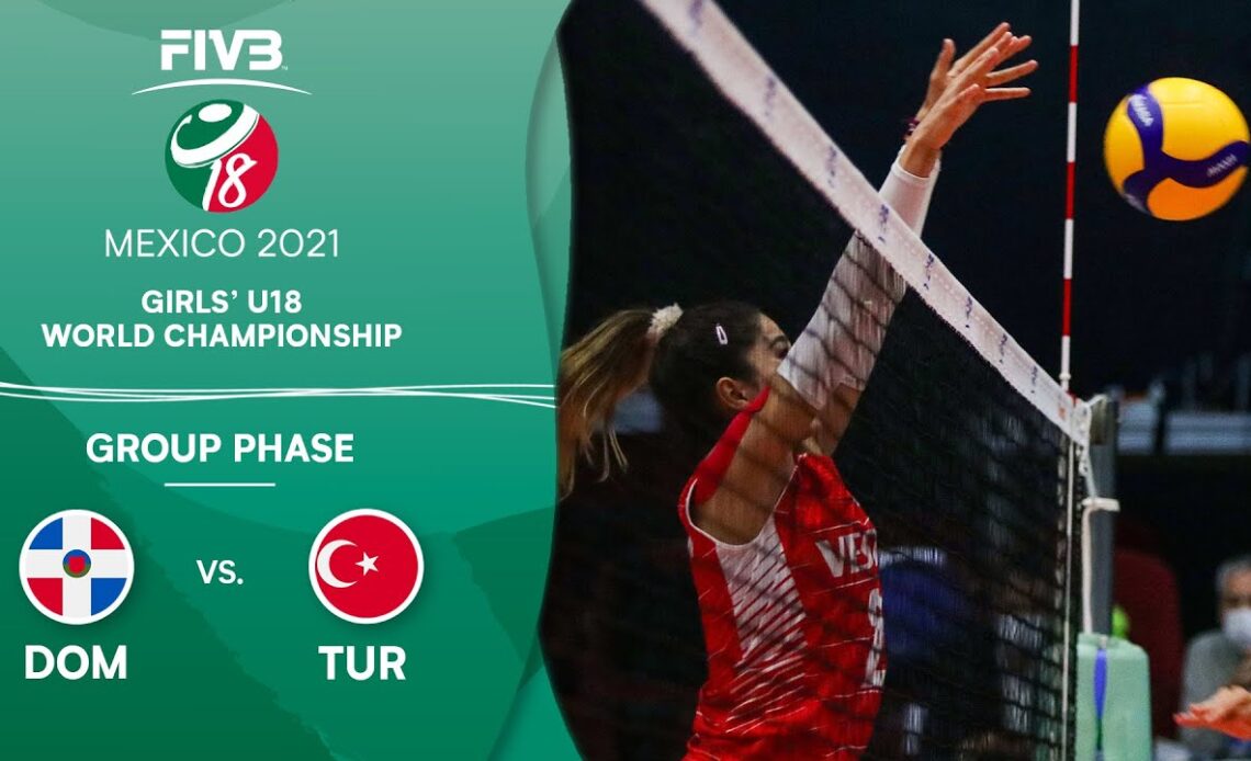 DOM vs. TUR - Group Phase | Girls U18 Volleyball World Champs 2021