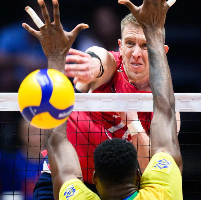 DeFalco, Aaron Russell lead USA men past Brazil into Volleyball Nations League semis