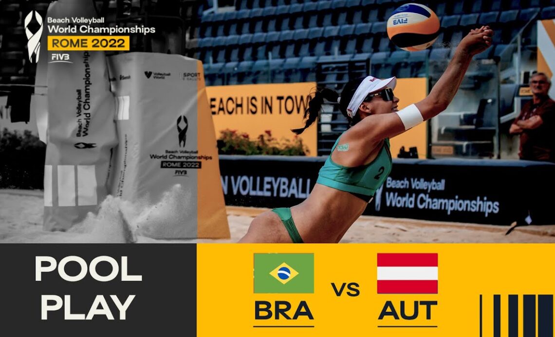Duda/Ana Patricia 🇧🇷 vs Schutzenhofer/Plesiutschnig 🇦🇹 - Pool Play Highlights Rome #BeachWorldChamps