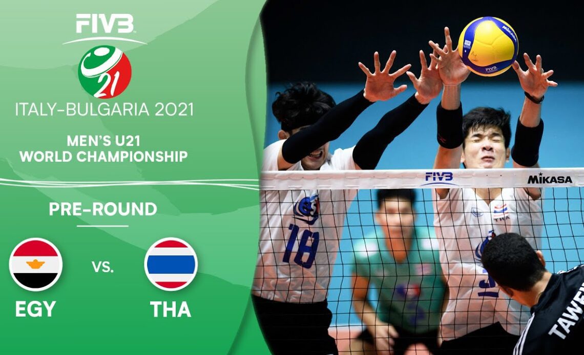 EGY vs. THA - Pre-Round | Full Game | Men's U21 Volleyball World Champs 2021