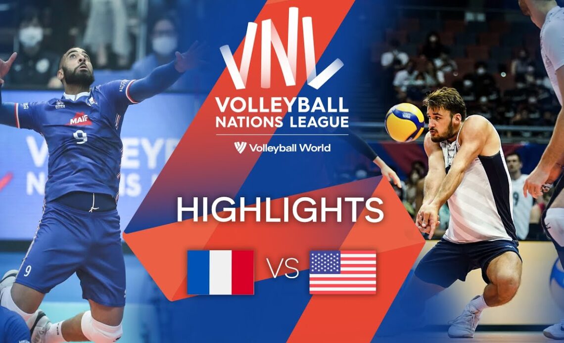 🇫🇷 FRA vs. 🇺🇸 USA - Highlights Week 3 | Men's VNL 2022