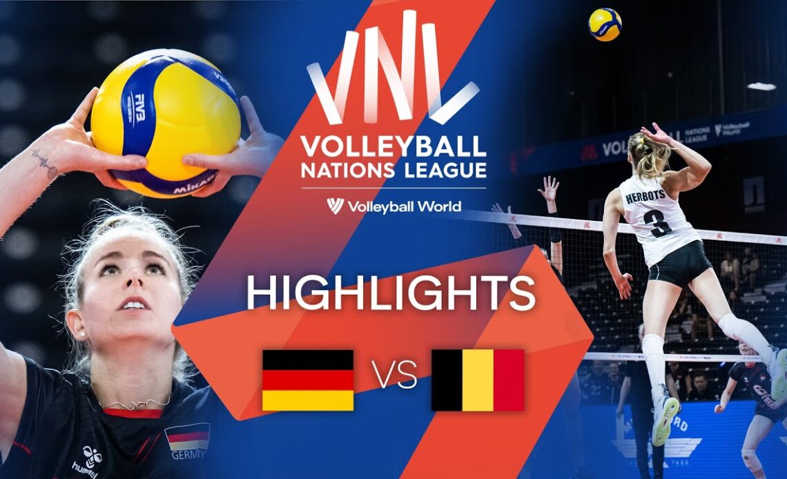 🇩🇪 GER vs. 🇧🇪 BEL - Highlights Week 3 | Women's VNL 2022