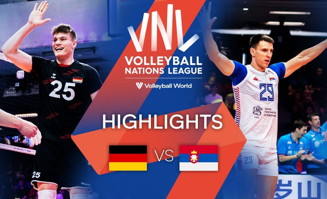🇩🇪 GER vs. 🇷🇸 SRB - Highlights Week 1 | Men's VNL 2022
