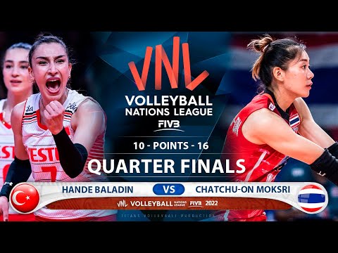 Hande Baladın vs Chatchu-on Moksri | Turkey vs Thailand |  Quarter Finals | Highlights | VNL 2022