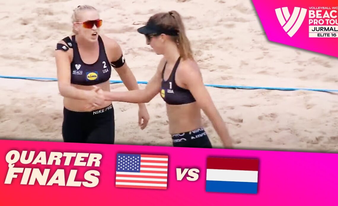 Hughes/Kolinske vs. Stam/Schoon - Quarterfinal Highlights Jurmala 2022 #BeachProTour