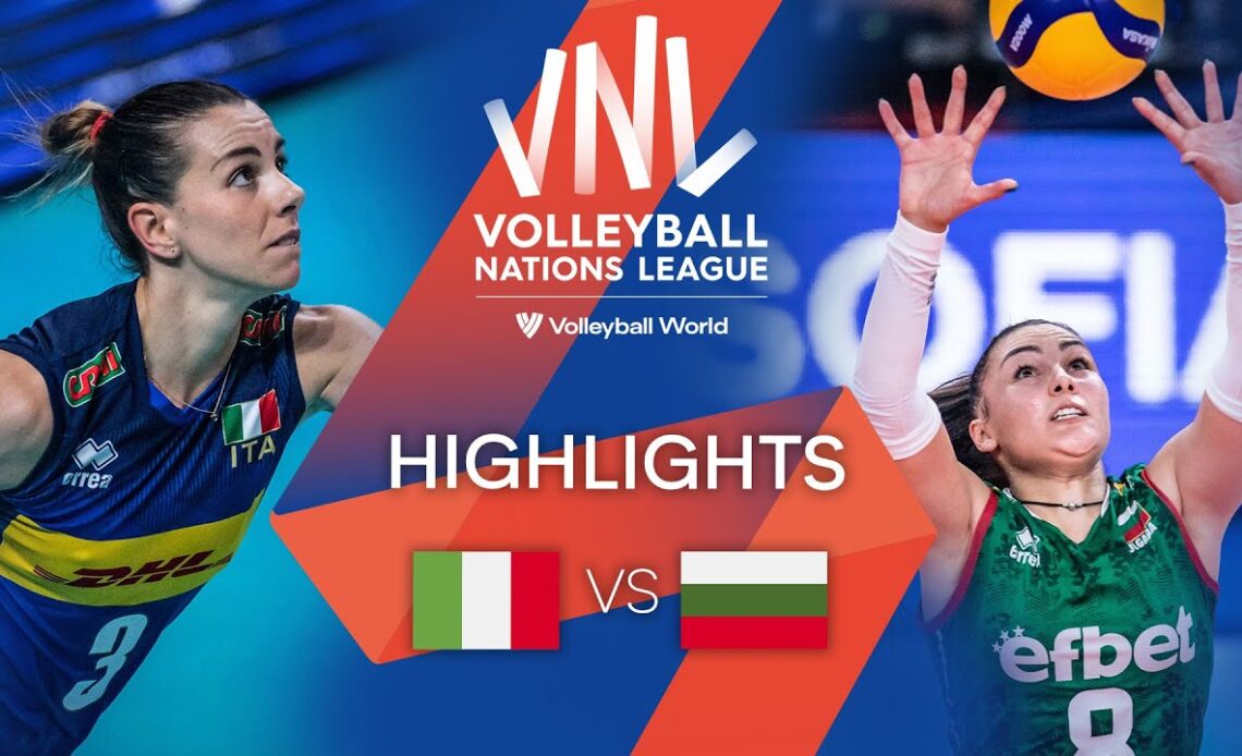 🇮🇹 ITA vs. 🇧🇬 BUL - Highlights Week 3 | Women's VNL 2022