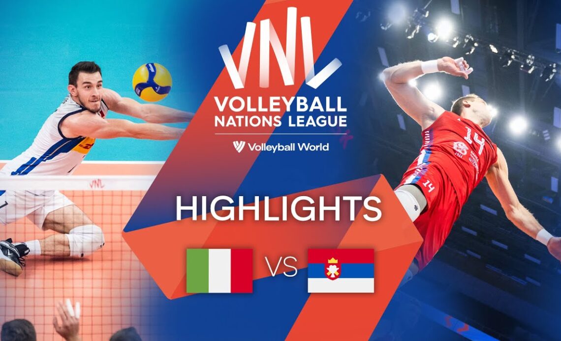 🇮🇹 ITA vs. 🇷🇸 SRB - Highlights Week 3 | Men's VNL 2022