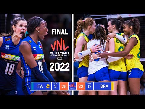 Italy vs Brazil - GOLD Match (Best Volleyball Actions) VNL 2022