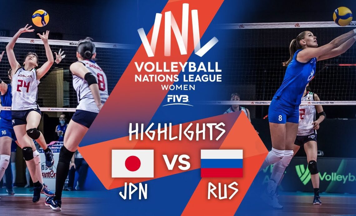 JPN vs. RUS - Highlights Week 2 | Women's VNL 2021