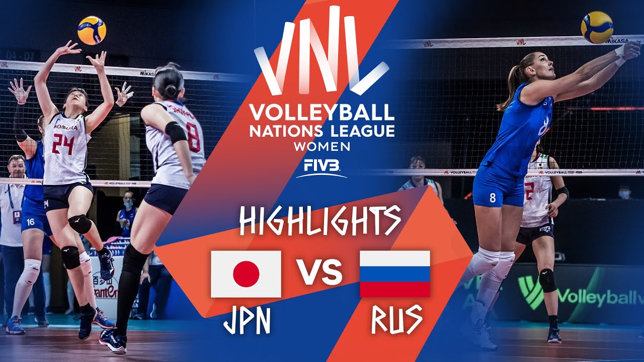 JPN vs. RUS Highlights Week 2 Women's VNL 2021 VCP Volleyball