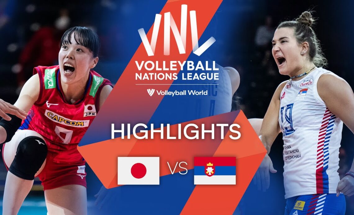 🇯🇵 JPN vs. 🇷🇸 SRB - Highlights Week 3 | Women's VNL 2022