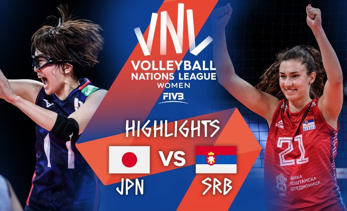JPN vs. SRB - Highlights Week 5 | Women's VNL 2021
