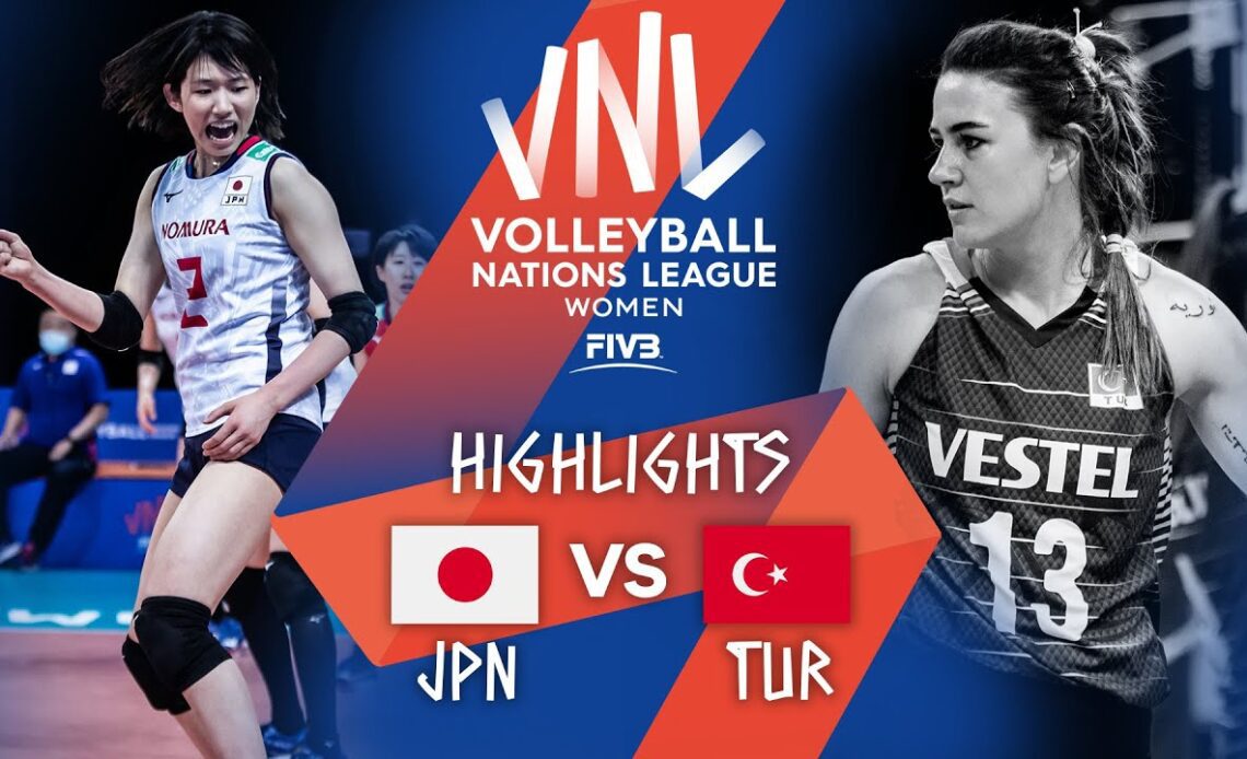 JPN vs. TUR - Highlights Week 4 | Women's VNL 2021