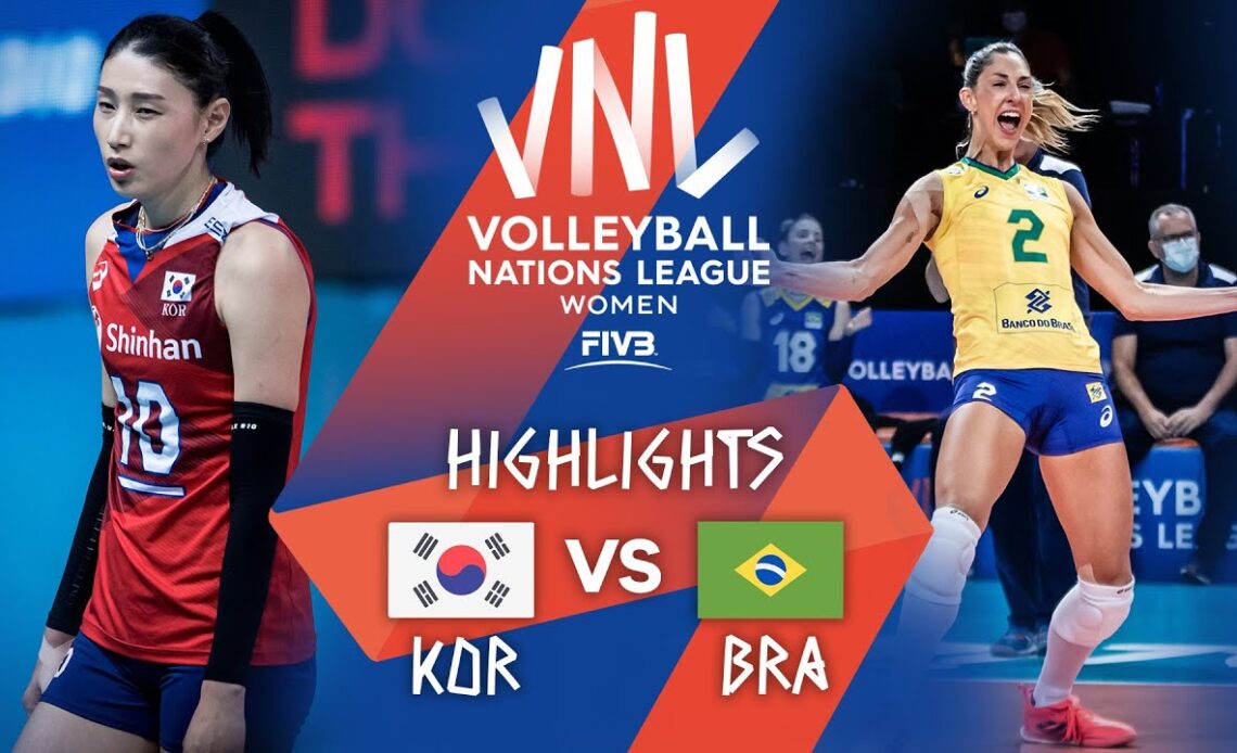 KOR vs. BRA - Highlights Week 5 | Women's VNL 2021